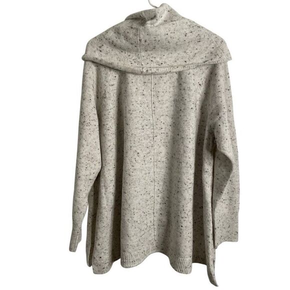 Max Studio Womens Funnel Cowlneck Sweater 2X Cream Marle Oversized Gilmore Girls - Picture 2 of 7